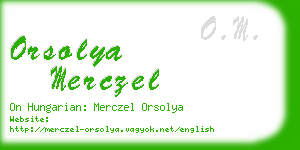 orsolya merczel business card